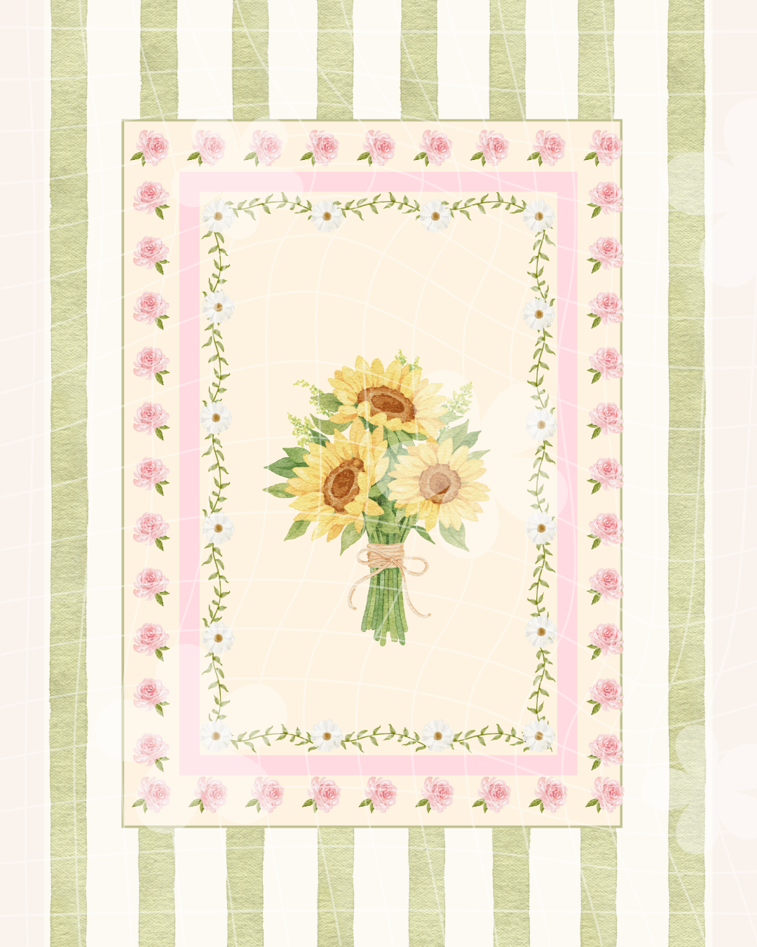 Green Sunflower Art Print