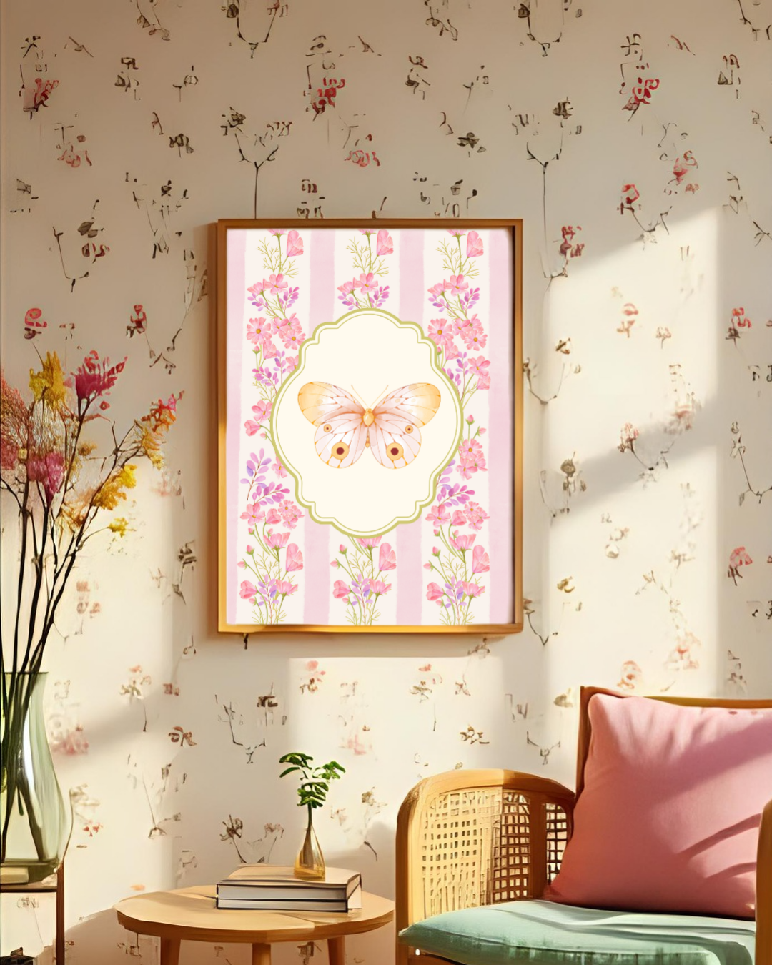 Pink Butterfly Art Print