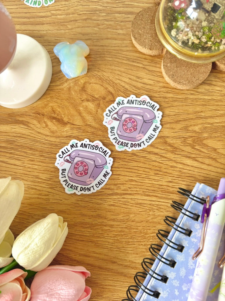 Call Me Antisocial Sticker