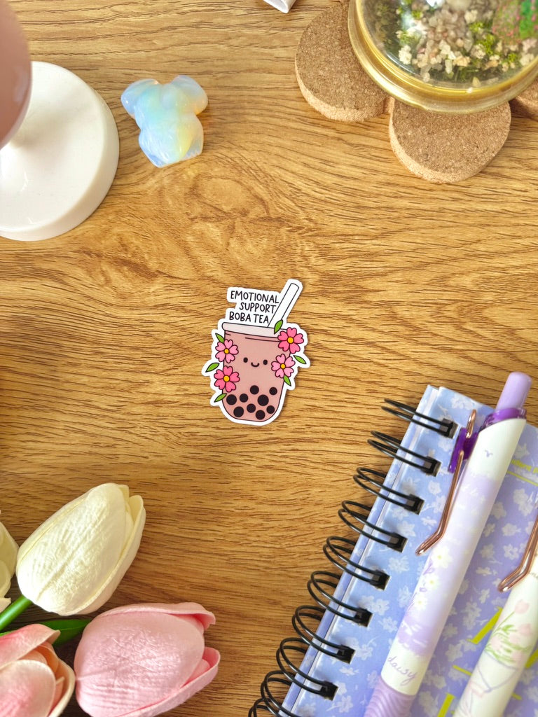 Emotional Support Boba Sticker