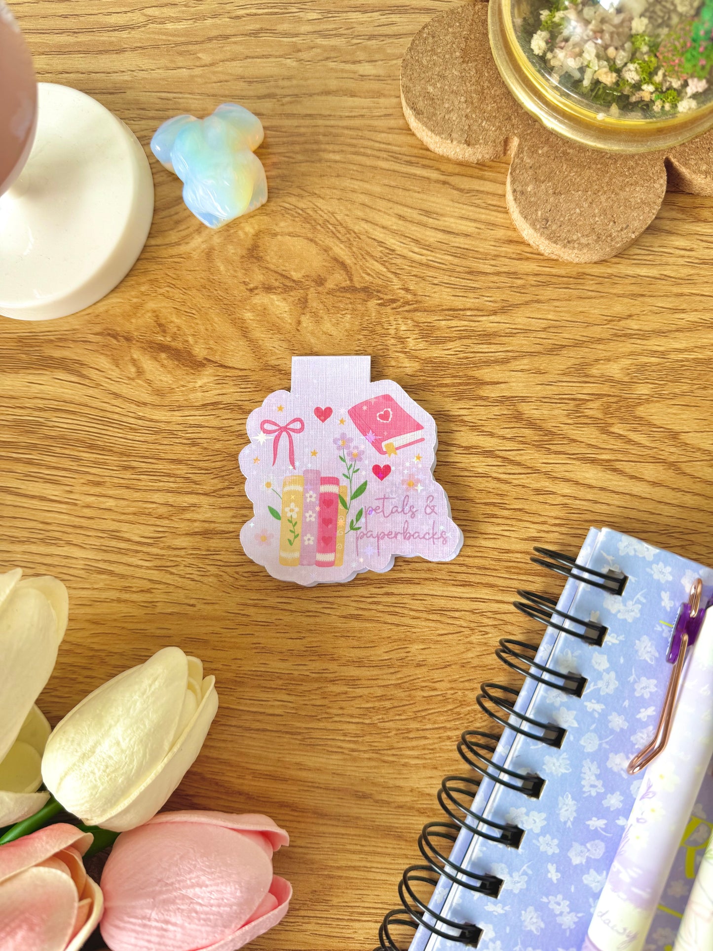 Petals & Paperbacks Magnetic Bookmark