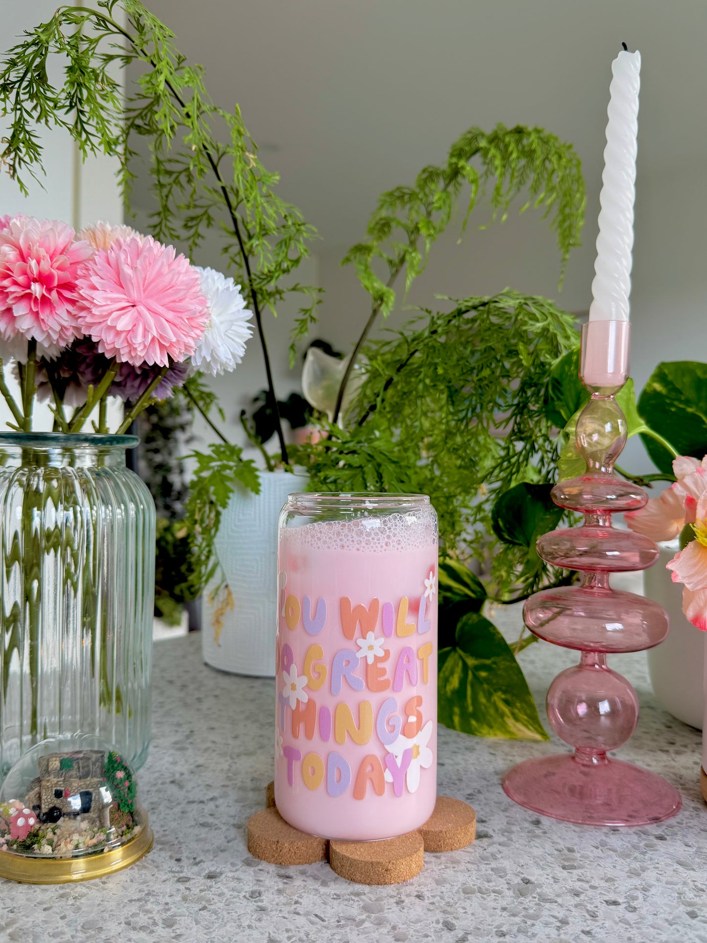 Do Great Things Glass Cup - 500ml