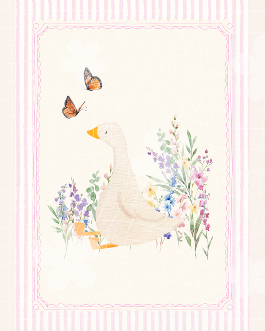 Sitting Goose Art Print