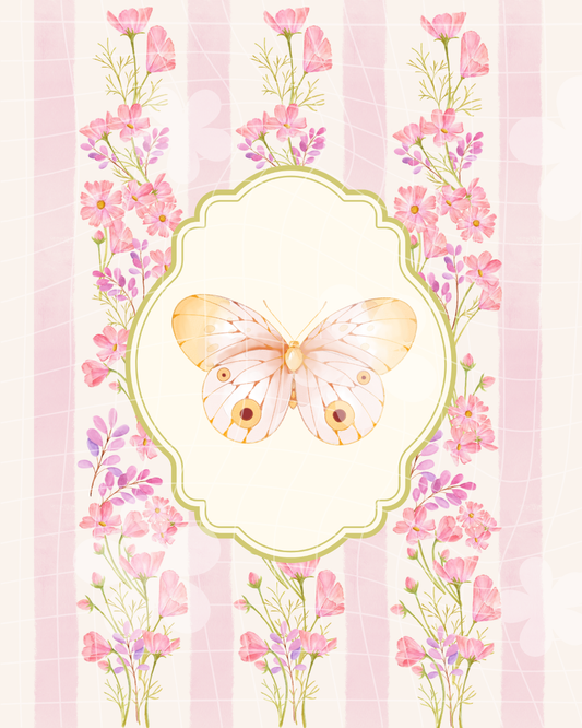 Pink Butterfly Art Print