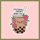 Emotional Support Boba Sticker