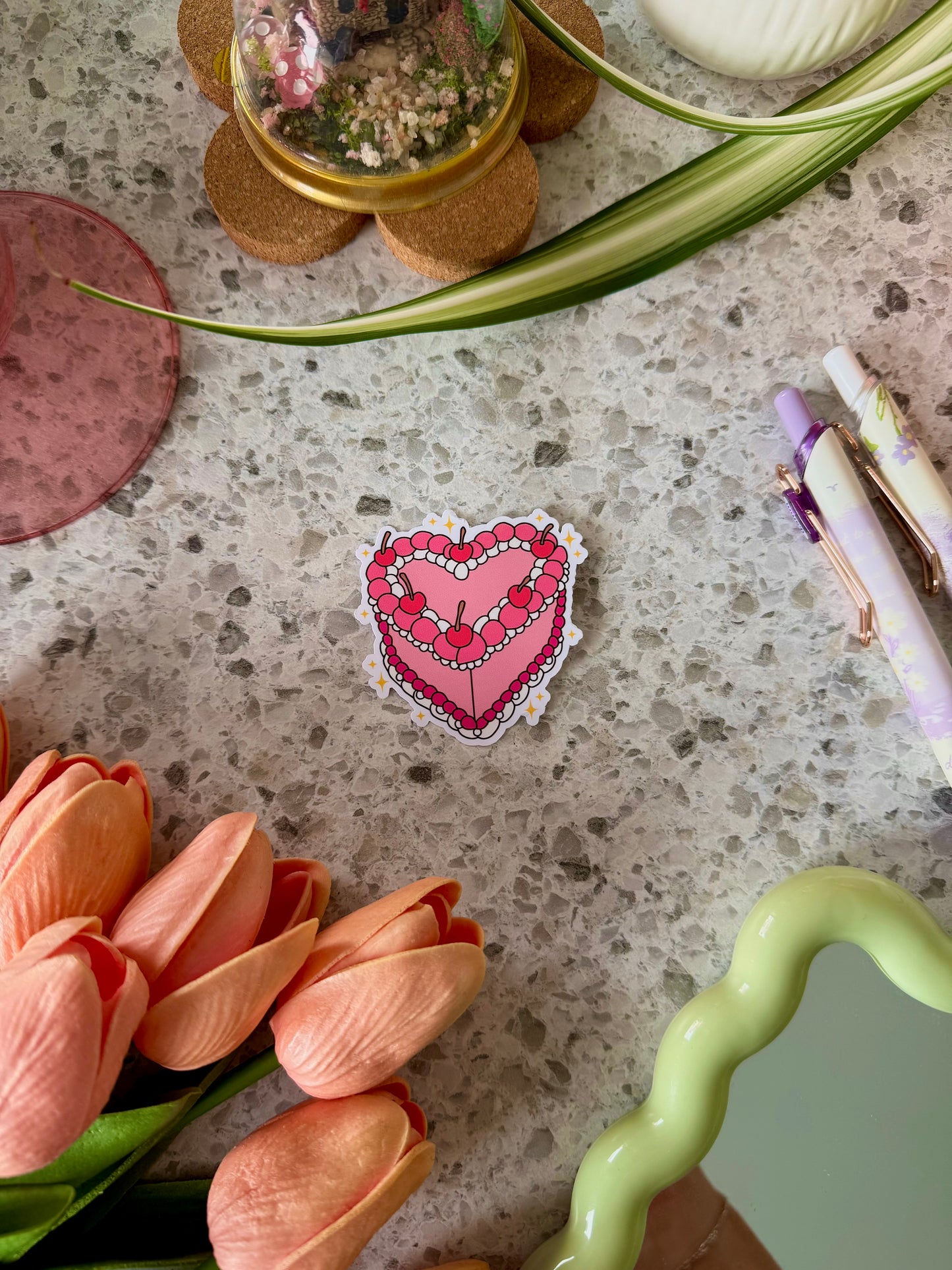 Heart Cake Sticker