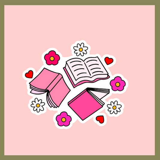 Pink Bookish Sticker