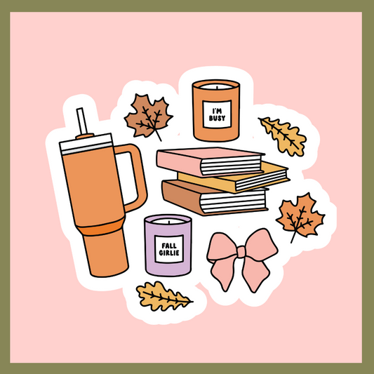 Autumn/Fall Bookish Sticker