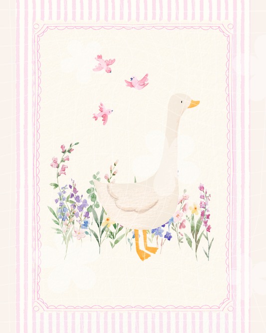 Standing Goose Art Print