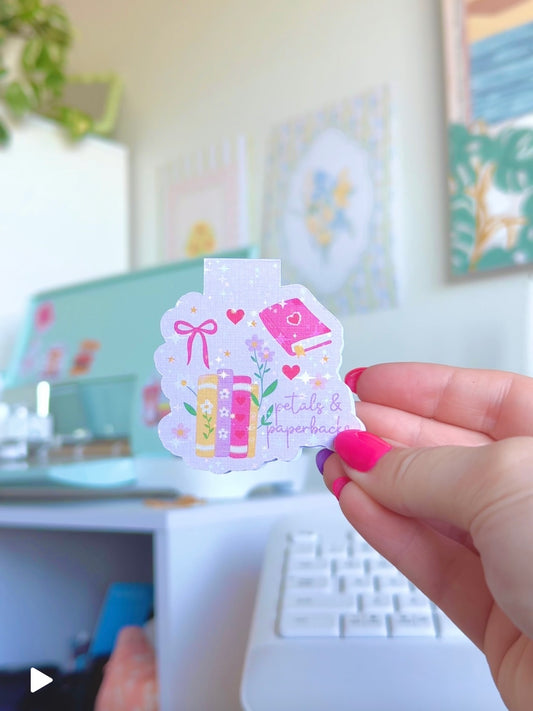 Petals & Paperbacks Magnetic Bookmark
