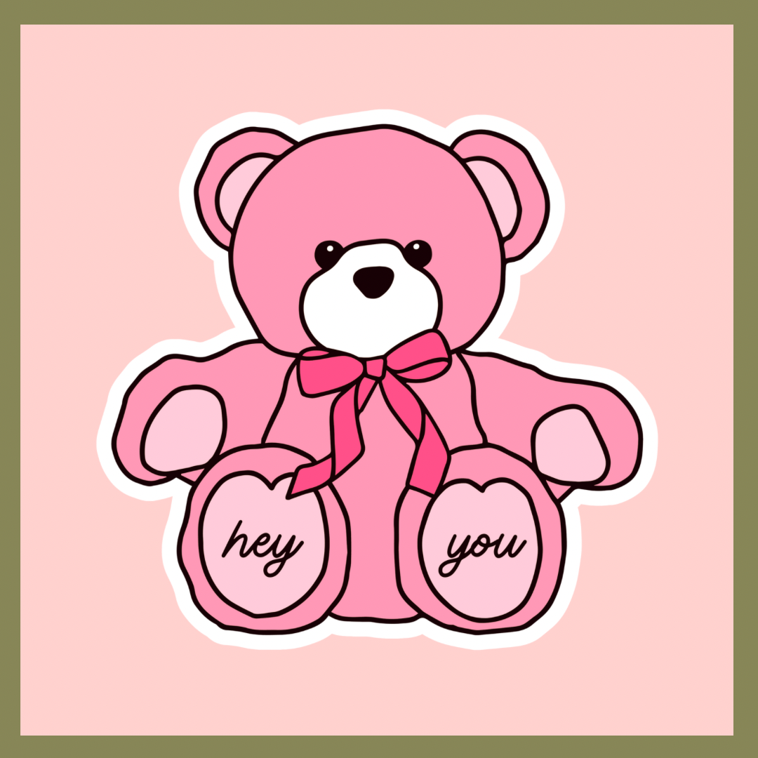 Valentines Teddy Sticker