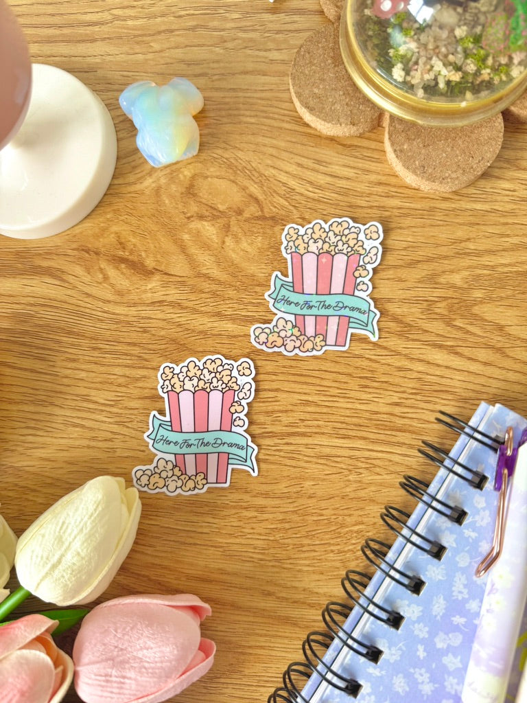 Here for the Drama Sticker