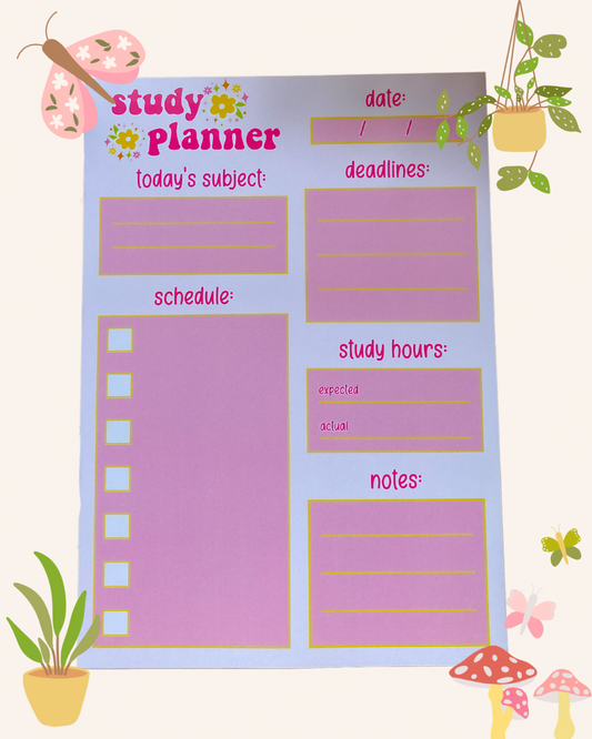 Summer Study Planner Note-Pad