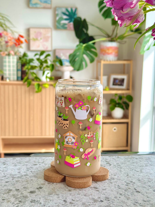 Garden Girlie Glass Cup - 500mls