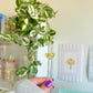 Yellow Bee Glass Straw