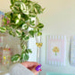 Yellow Bee Glass Straw