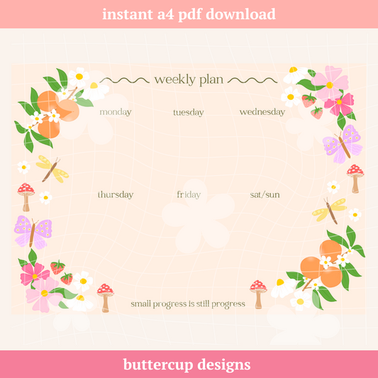 Summery Weekly Planner - Digital